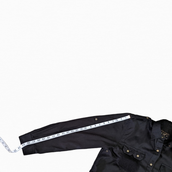 Lauren Ralph Lauren Button Up Shirt Field Shirt Black Long Sleeve Size Large - Picture 5 of 14